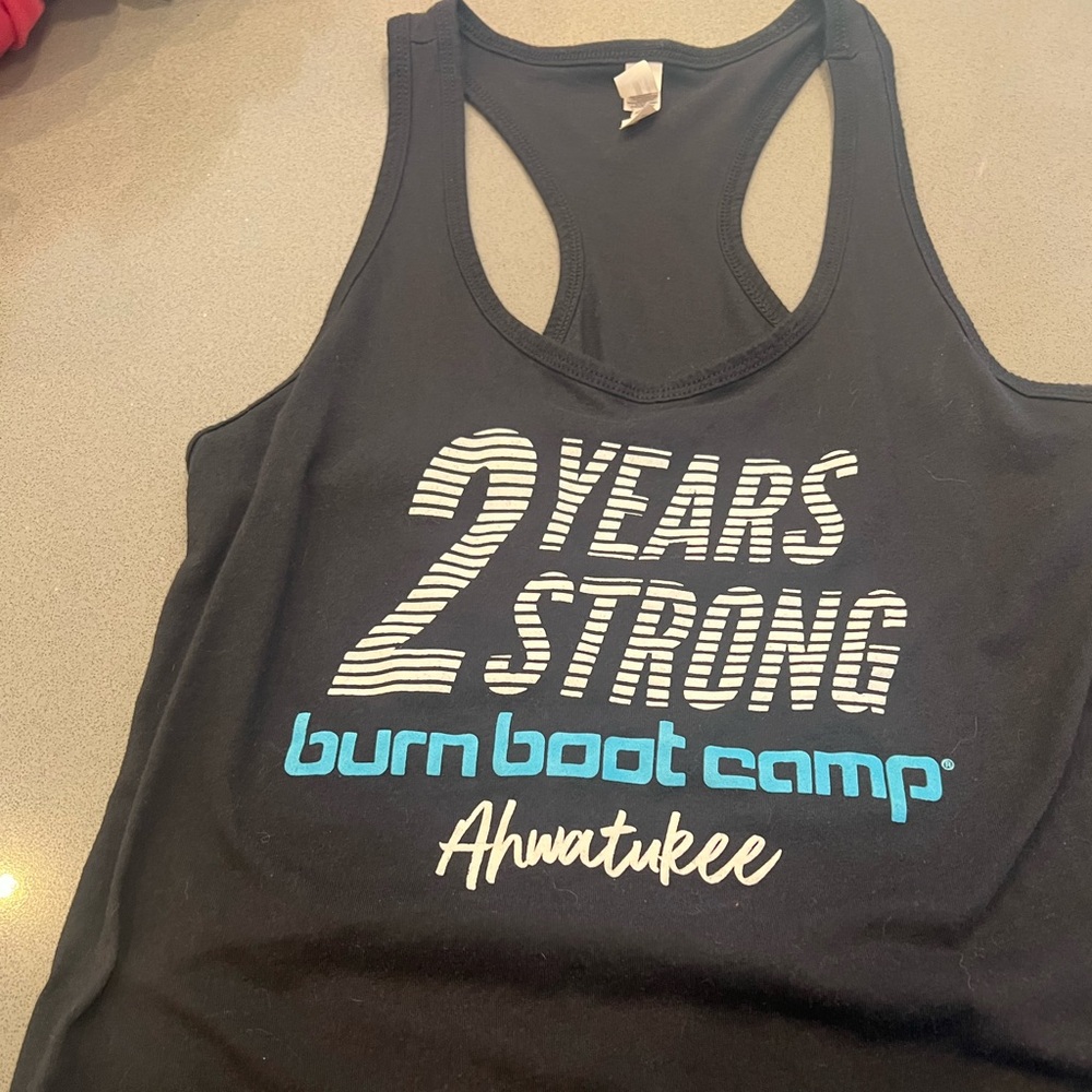 Burn Boot Camp Ahwatukee two years strong racerback tank